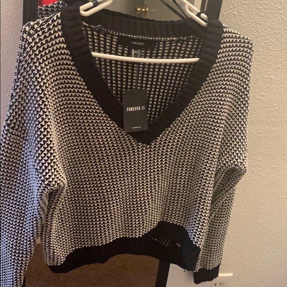 Black and white sweater